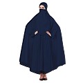 Free size jilbab with nose piece- Navy Blue